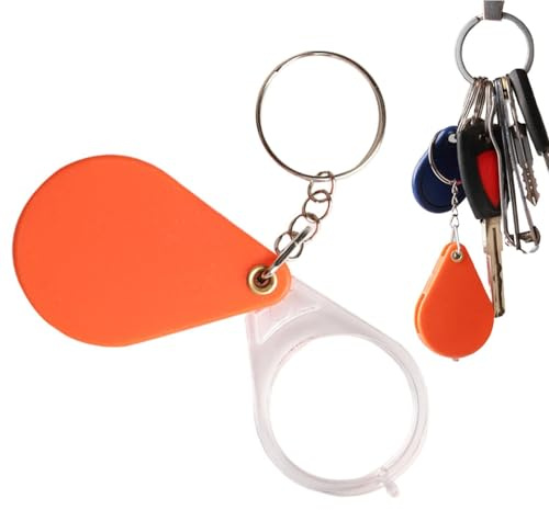 Vergrößerungsglas – Lupe zum Lesen, Taschenlupe, Taschenlupe, orangefarbene Lupe für Alltag, Reisen, tragbare Lupe für Arbeitsplatz, Bibliothek