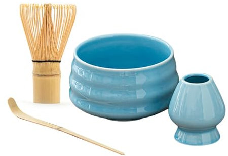 Juego De Batidor Y Vaso Medidor Para Matcha - Juego Matcha Japonés De 580 Ml | Cuenco Matcha Con Boquilla | Cuenco Y Cuchara Para Cepillo De Té | Batidor Y Soporte Matcha | Kit Matcha Para G