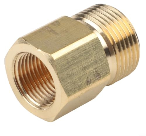 M22 auf G 3/8 weiblicher Messingadapter, geeignet für Schnellanschluss für Hochdruckreiniger und Schläuche