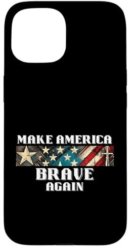 Macht Amerika wieder mutig USA Stars & Stripes Hülle für iPhone 15
