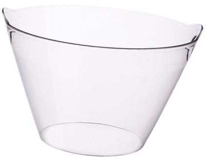 JISADER Seau à Glace à Salade de Glace Transparent avec poignée Claire Seau de Champagne Seau de Refroidissement pour Refroidir Les Accessoires de Bar, S