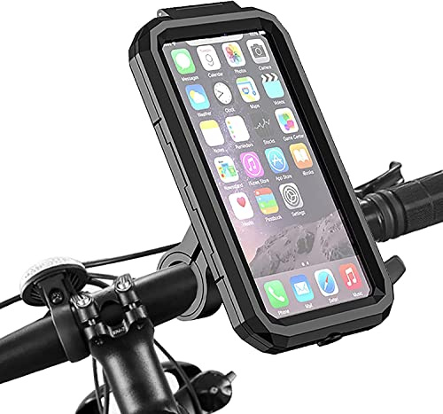 Vattentät cykeltelefonhållare – telefonhållare för cykel 360° rotation, cykelstyre väska, motorcykelfäste för iPhone 16Pro Max/15Pro Max/14Pro/14/13/11/X/8 Samsung LG mobiltelefoner upp till 7,2 tum