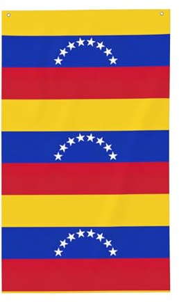 Bandera de Venezuela para exteriores, decorativa, para todas las estaciones, patrón de una sola cara, patio, porche, patio