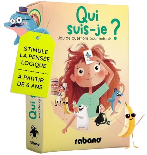 Rabano Art Qui suis-Je? I Jeu pour Enfants I Jeu éducatif et Cadeau pour Filles et garçons I Jeux à partir de 6, 7, 8, 9 Ans I Plein air