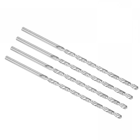 ROWORKX 6Pcs 6mm x 200mm Extra Long HSS Twist Drill Bits - Straight Shank Spiral Drill Bits for Wood, Metal, Aluminium, Plastic