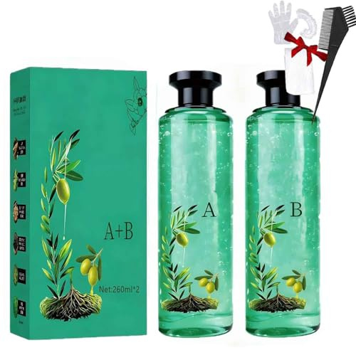Tinte Para El Cabello Con Aceite Esencial BotáNico De Larga DuracióN,FóRmula Suave,Fragancia Floral De Dosis úNica Vegetal,Para Cubrir Las Canas,Acondicionar Todo Tipo De Cabellos