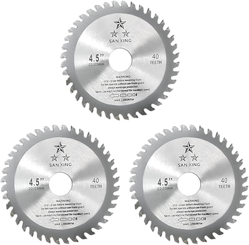 Circular Saw Blade 115mm x 40T x 22.2mm Bore (20mm Ring) Wood Mitre Saw Blade 4.5inch Wood Cutting Disc For Angle Grinder (3)