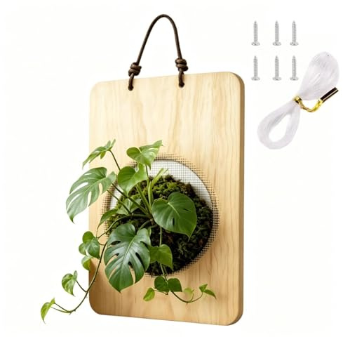 Genérico Soporte Montaje Orquídeas | Maceta Madera Natural Helecho Cuerno Alce,Macetero colgante pared | Para Porche Salón Dormitorio Balcón Patio Jardín Hogar Exterior e Interior