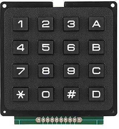 Rengue Modulo Tastiera 16 Tasti 4x4 Tastierino Numerico Esterno Tastierino MCU Compatto ABS Compatibile con Integrato Microcontrollore Collegamento Facile Fai-da-te