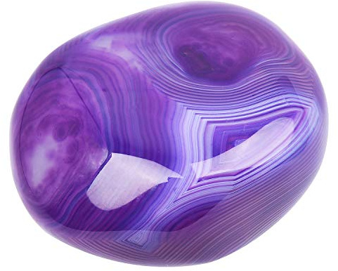 June&Ann Piedras de palma de ágata morada, tamaño grande, aprox. 150 g de peso, terapia de piedras preciosas curativas preocupación piedras de cristal para meditación y chakras, colección de
