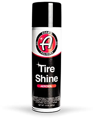 Adam's Polishes Aerosol Tire Shine 12oz - Fast, Easy, Effective Way to Add Gloss - No-Sling Use with or Without Tire Applicator