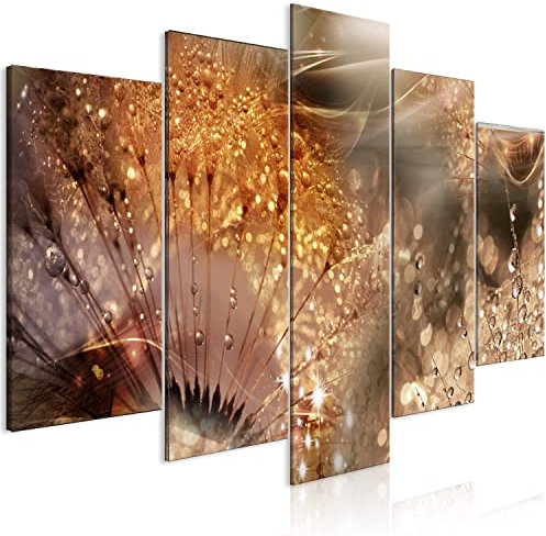 murando - Akustikbild Pusteblumen 5 tlg Bilder Akustikschaum Schallschutz Wand Kunst Akustikpaneele Wandpaneele Schalldämmung Wandbild Schallabsorber Akustikplatten Natur Pflanzenmotiv b-C-10158-b-a