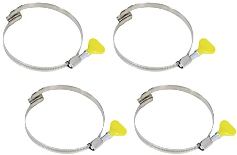 DUST COMMANDER KBHC150R - Spiralschlauchschelle | 4er-Set | 150mm | Im Uhrzeigersinn | Rechts | Rostfreier Stahl