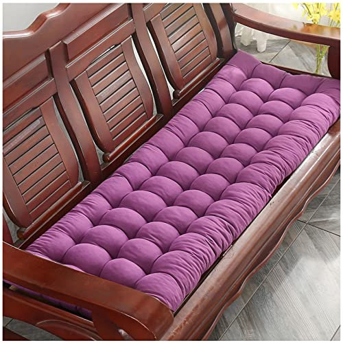 ZTGL Bankauflage 2 oder 3 Personen, Sitzkissen für Gartenbank, Polster Auflage Outdoor - Bankpolster Auflage für Sitzbank & Hollywoodschaukel, Verschiedene Größen,Lila,48x160cm(19x63inch)