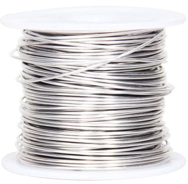 50 Metros de Alambre de Acero Inoxidable para Manualidades | calibre 18, 1 mm de grosor | Alambre de Escultura de Acero Inoxidable | Alambre de Metal Flexible para La Fabricación