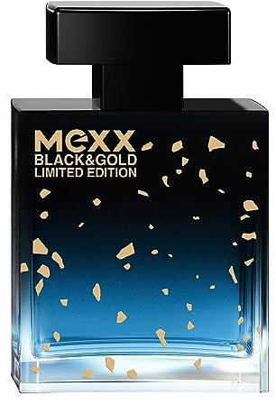Mexx Black & Gold Limited Edition Man Eau de Toilette, holzig-fruchtiger Herrenduft, 50ml