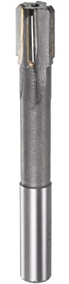 sourcing map Hartmetall Reibahle 15.9 mm, 4 Schneidig, H8/H7 Genauigkeit, Sandstrahlbeschichtung Maschinenreibahle für Metall Holz Loch Reiben, Gerade Nut Hochgeschwindigkeitsstahl Werkzeug
