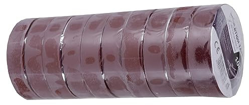 Isolierband Braun Klebeband 10 Rollen 15mm Isoband Elektro Multi Tape 10m