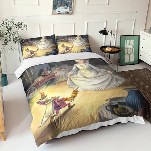 GIOSBR Christmas 3D Print Nutcracker Quilt Cover Duvet Cover Comforter Covers for Teens And Adults with Pillow Cases Soft Microfiber Bedding Set with Zipper Closure 3 Pieces King（220x240cm）