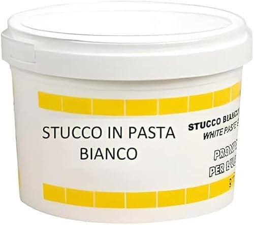 Vit stuckaturburk av professionell pasta, färdig att använda - trä och vägg - perfekt vidhäftning och snabb torkning (1 kg, vit)