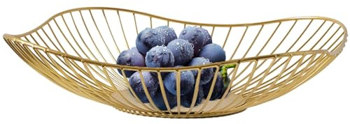 Corbeille à fruits de cuisine | Corbeille à fruits en fil métallique | Corbeille à fruits en métal – Panier à collations artistique en fil métallique | Décoration de cuisine, panier alimentaire creux