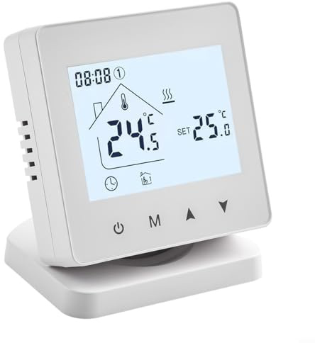 ReachMall Thermostat intelligent Wi-Fi sans fil pour chaudière murale avec télécommande, thermostat d'ambiance programmable pour chaudières à gaz