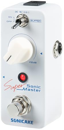 SONICAKE Clean Boost Buffer Pedale Effetti per Basso Elettrico Sonic Super Master