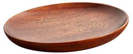 Ciieeo Bandeja De Madera Para Fruta Plato De Postre De Madera Maciza Para Servir Aperitivos Para Uso Doméstico