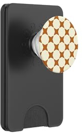 Cream Caramel Stars Octagon Honeycomb Pattern PopSockets PopWallet for MagSafe