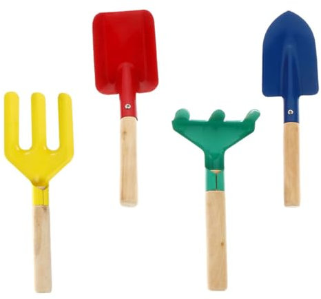 JOINPAYA 4stücke Kinderschaufel Gartenschaufel Für Junge Mädchen Pflanzwerkzeug Gartenarbeit Schaufel Rake Spielzeug Strand Gartenspielzeug Pflanzschaufel Gartengeräte