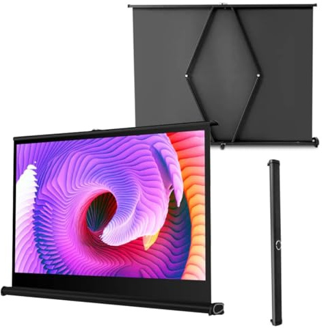 Portable Tabletop/Desktop Projector Screen, Mobile Movie Screen Pull-Up HD Screen with Storage Bag, Movie Projection Screen Outdoor 30/40/50inch, 16:9 Manual Pull Up Projection Screen(4:3,40)