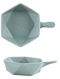 OJIJO Lot de 2 Plats de Cuisson en céramique, Plats de Cuisson en Porcelaine, moules à lasagnes et à Tarte en céramique, Plats de Cuisson rhombiques for Four(Green)