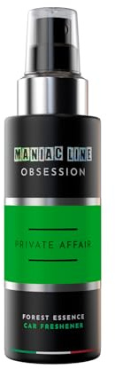 Ma-fra, Maniac Line, Maniac Obsession Private Affair, désodorisant pour voiture en spray 150 ml, parfum citronné et aromatique, haute intensité, présence et caractère
