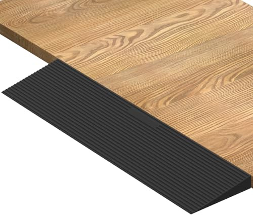 Hebitod Türschwellenrampe, Gummirampe Selbstklebende, Schwellenrampe, Auffahrrampe, Rampe Saugroboter, Rampe Türschwelle, Rollstuhlrampe bis zu 1.5T, Bordsteinrampe, 90 * 20 * 3cm