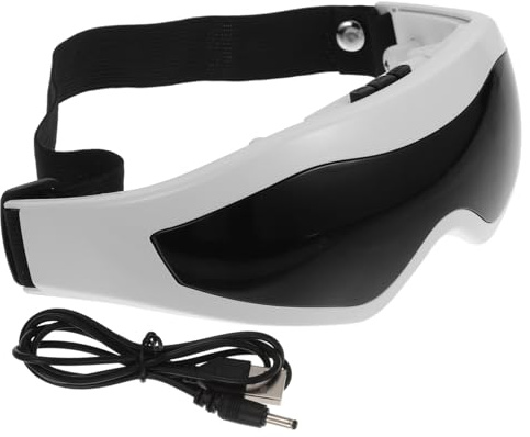 GOOHOCHY Masajeador Eléctrico De Ojos Compacto Usb, Dispositivo De Masaje Ocular Multifrecuencia, Diseño Ergonómico y Ligero, Cuidado Ocular Portátil Para Aliviar La Fatiga Visual En Casa y Viaje