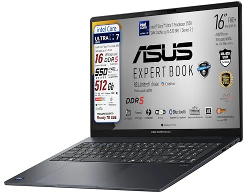 ASUS Expertbook B3, Intel Ultra7 255H, Display 16 WUXGA, Ram DDR5 16 Gb