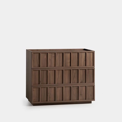 KLAST Commode PB, mélaminé Couleur Noyer 80 cm x 98 cm