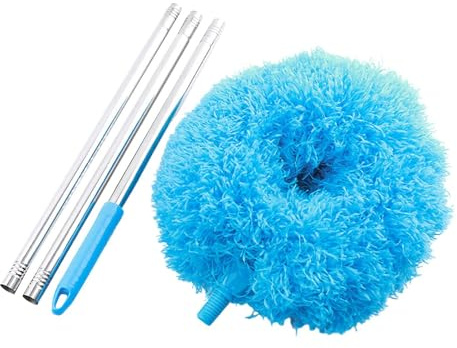 Limpiador para Aspas de Ventilador de Techo - Cepillo Mopa Telescópico de 40 a 320 cm - Limpiador de Persianas Desmontable | Hogar Oficina Almacén Repisas Libreros Muebles