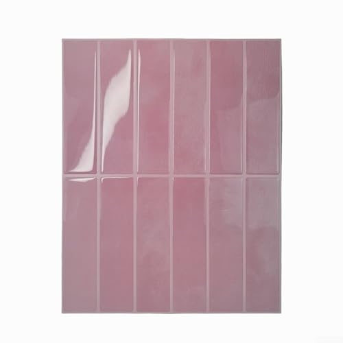 Azulejos adhesivos gruesos de pared de 2,5 mm ABS, no necesita lechada para salpicaduras de cocina y baño, paneles decorativos impermeables, verde, paquete de 10 (YJC0179)