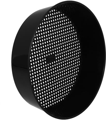 IMIKEYA Tamis à Roches Robuste en Plastique Noir, Criblage de Terre et Gravier Précis, Outil Rond pour Jardinage et Construction