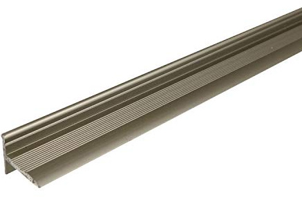 ufitec Sockelprofil SK | für saubere Wand- und Türabschlüsse | Ideal für Renovierungen, Sichtbreite: 18,4 mm, Selbstklebend (100 cm, titan-edelstahloptik)