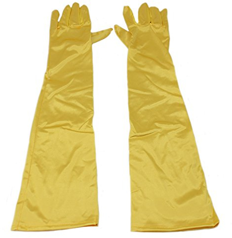 MEISHINE® Braut Ellenbogenlange Handschuhe Damen Frauen Lange Satin Stretch Handschuhe für Hochzeit Abendveranstaltung