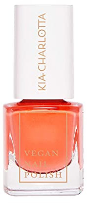 Kia-Charlotta 100% Veganer Bio Nagellack A Wildflower (Korallpink) |Tierleidfrei & Made in Germany - Schadstoffarm & bis zu 87% Natürlich | Langanhaltend&Volldeckender Nagellack Schnelltrocknend, 5ml