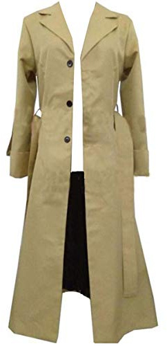 Poetic Walk Anime Costume Mens Cloak Yellow Jacket Uniform Cosplay Trench Coat (Large, Khaki)