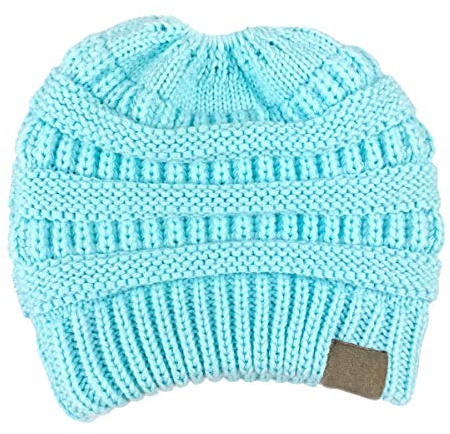 Altartar Damen Gestrickt verdicken Hut Mit Zöpfen Loch Loop Strickschal Mädchen Strickmütze Wintermütze