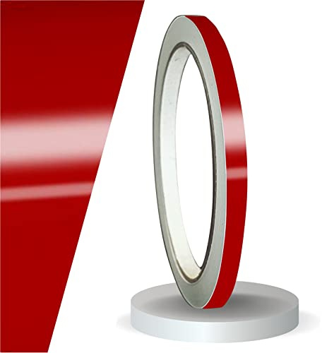 siviwonder Zierstreifen Klebeband Karmin Rot 6 mm x 10 m – Selbstklebende Vinyl Klebefolie Pinstripe Tape für Auto Motorrad Fahrrad Boot Caravan Modellbau – Seitenstreifen Felgenband Konturmarkierung