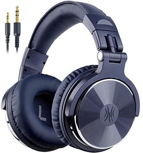 OneOdio Pro10 Casques et écouteurs, Casque Audio Studio Professionnel, Casque Filaire, Casque de Monitoring, Son Parfait pour Synthétiseur PC TV Tablette Smartphone(Bleu)