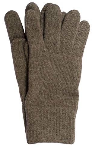 FosterNatur, Merino herrhandskar/fingerhandskar, 100 % ull extrafina, Älg, 9.5