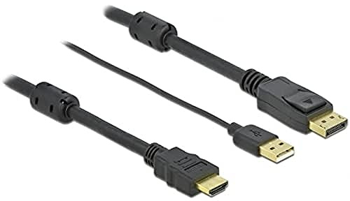 Delock HDMI zu DisplayPort Kabel 4K 30 Hz 2 m