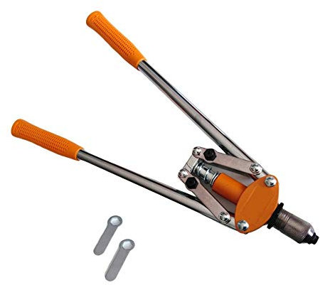 FAST WORLD SHOPPING ® Remachadora manual 17 Pulgadas 430Mm 2 Mangos Largos Pinza Para Remaches Doble Mango De Fuerza Remachadora Larga